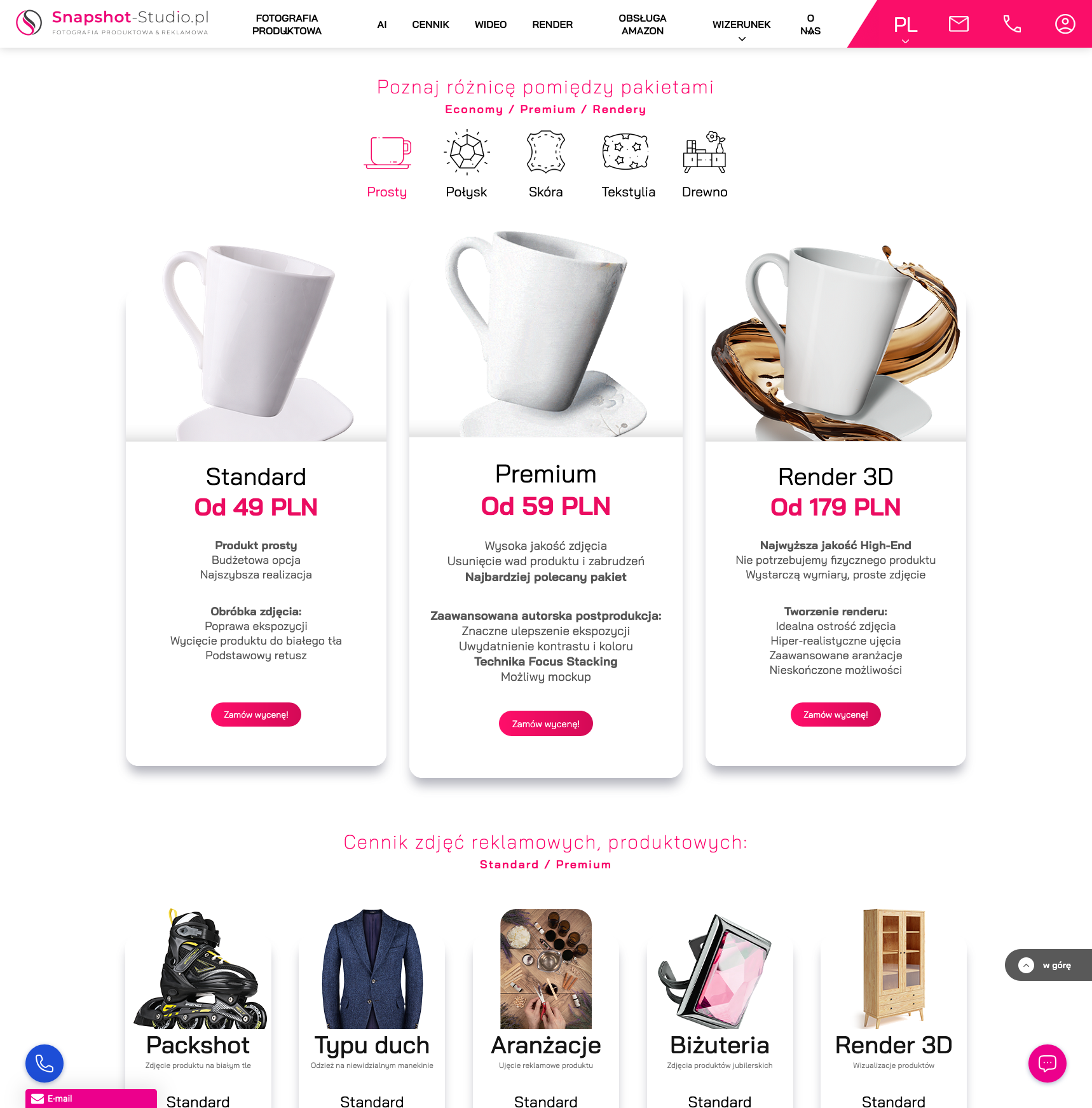 Autorski CRM wraz z serwisem www dla Snapshot-Studio.pl
