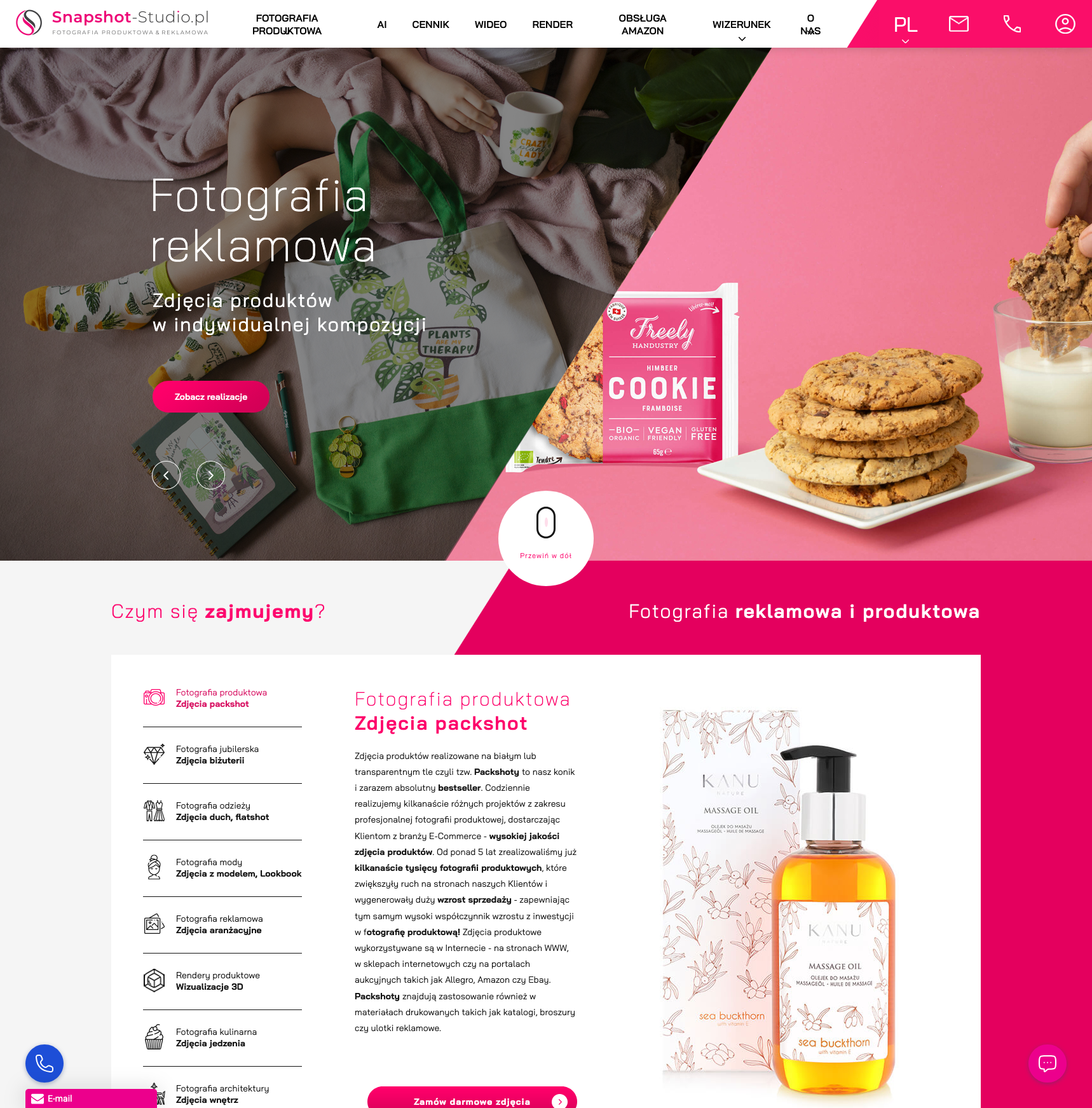 Autorski CRM wraz z serwisem www dla Snapshot-Studio.pl