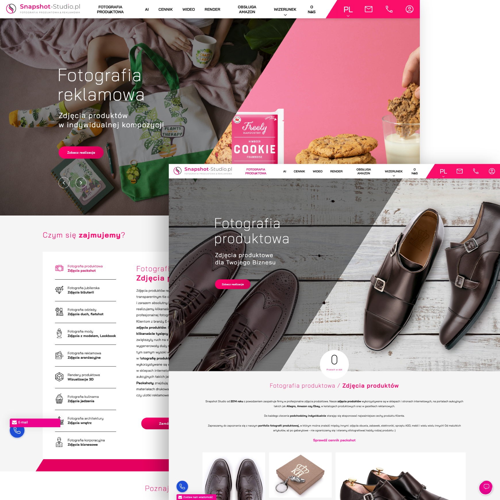 Autorski CRM wraz z serwisem www dla Snapshot-Studio.pl