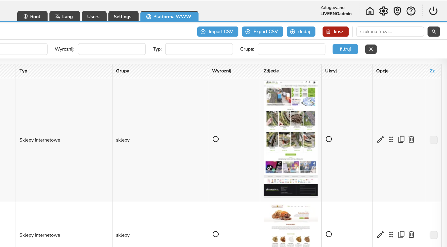Liverno SaaS Dashboard