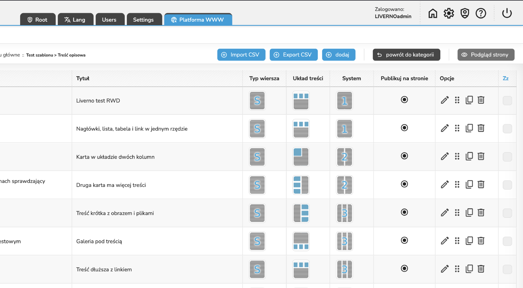 Liverno SaaS Dashboard